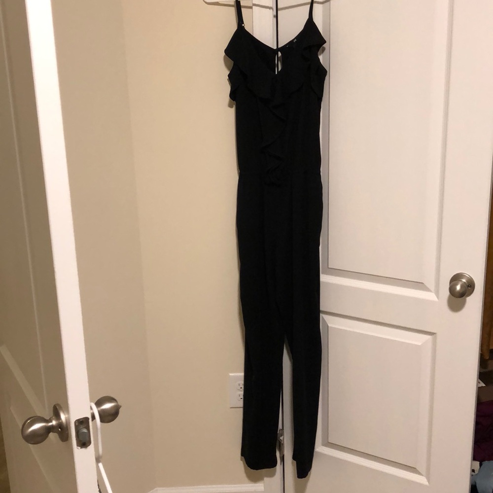 H&M black straight leg jumpsuit
